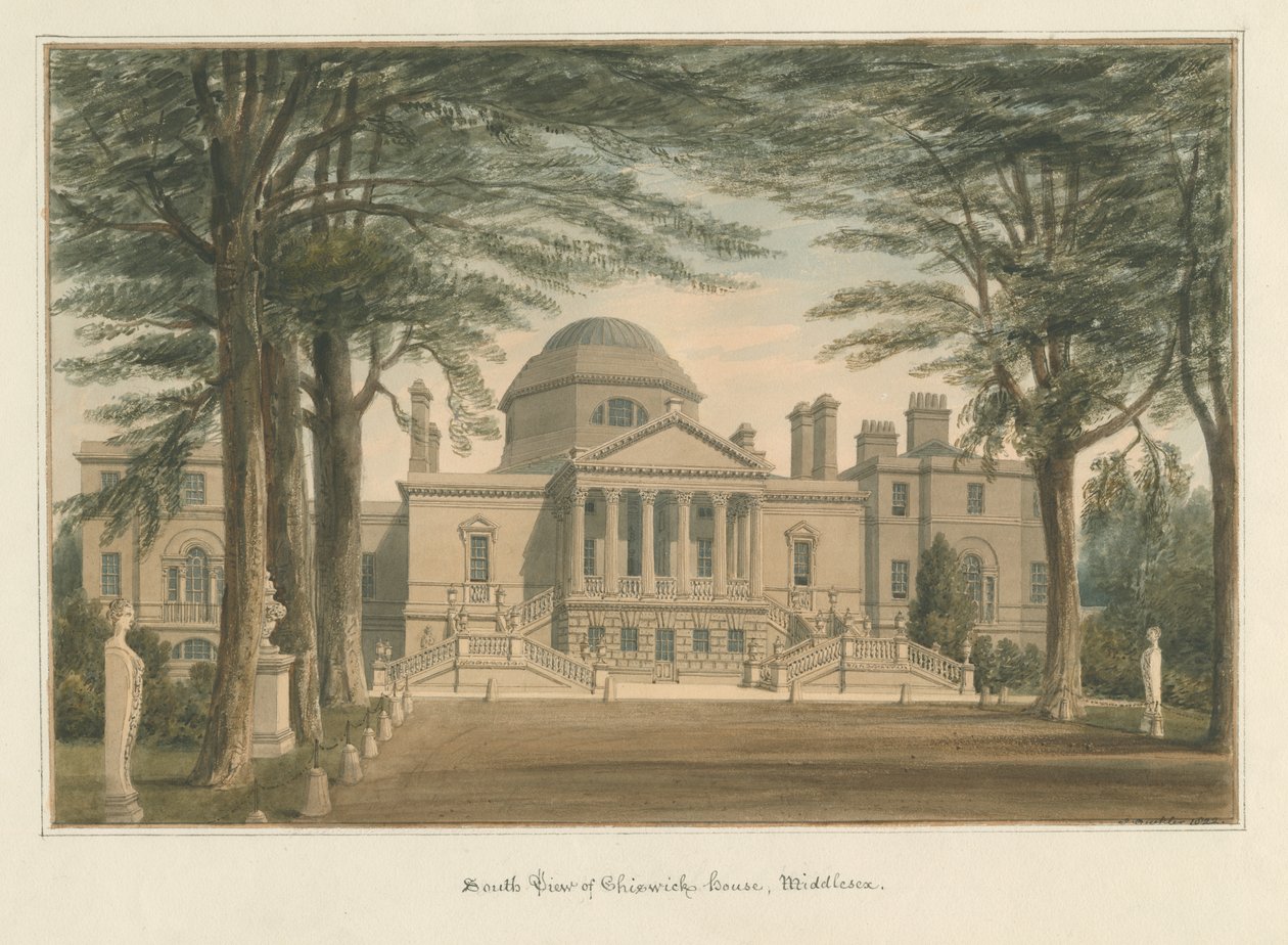 Middlesex - Chiswick House, 1822 de John Buckler