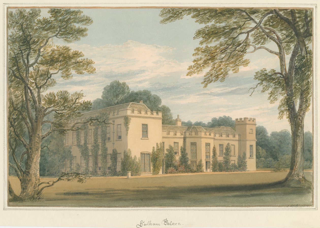 Middlesex - Fulham Palace, 1824 de John Buckler