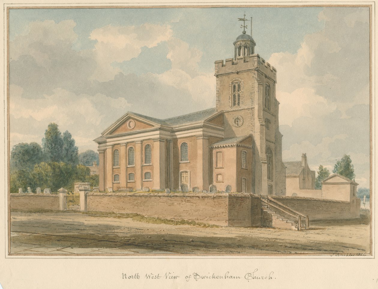 Middlesex - Igreja de Twickenham, 1826 de John Buckler