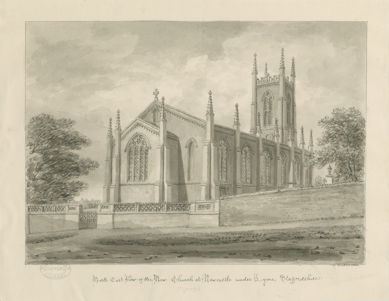 Newcastle-under-Lyme - "St. George" s " de John Buckler