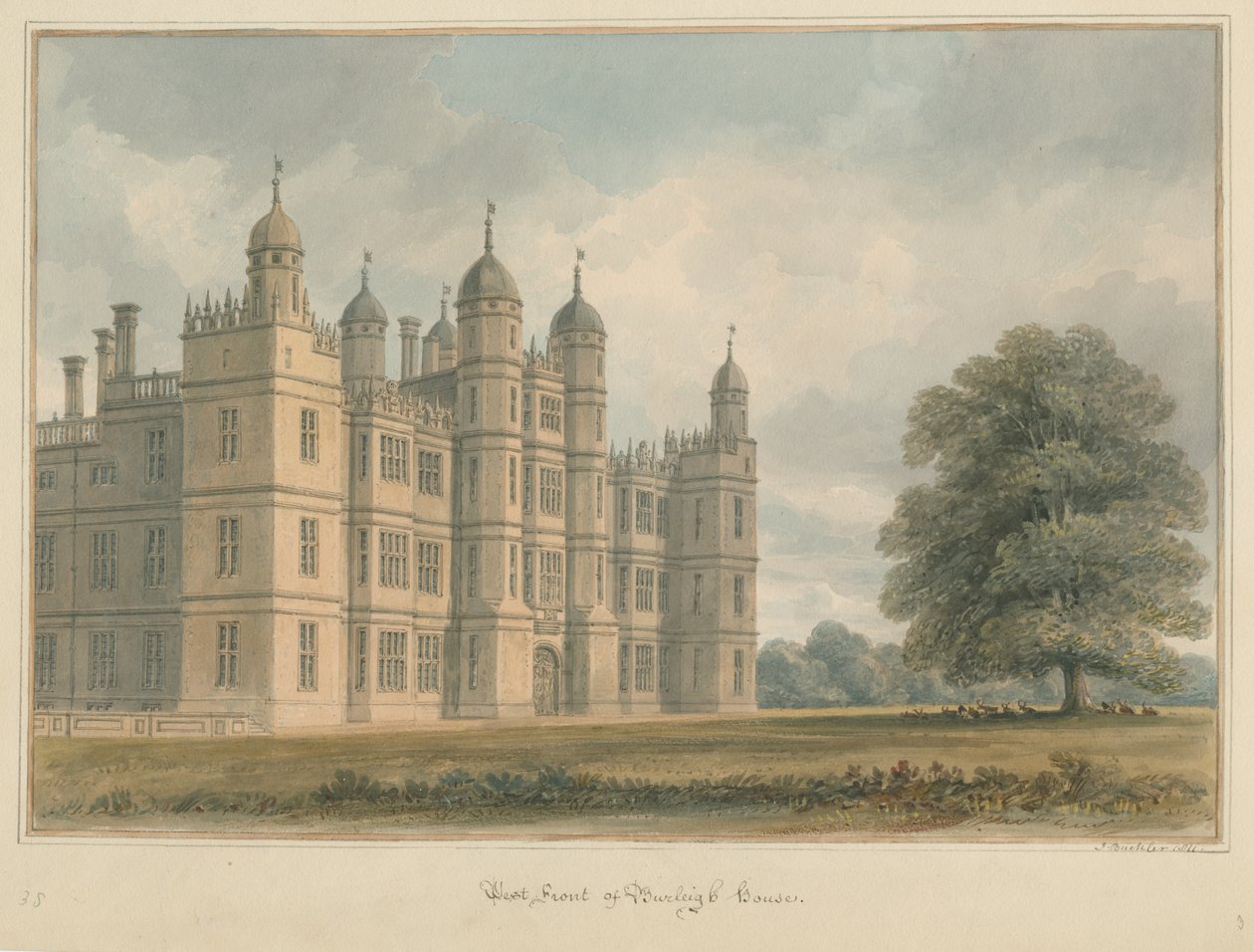 Northamptonshire - Burleigh House de John Buckler