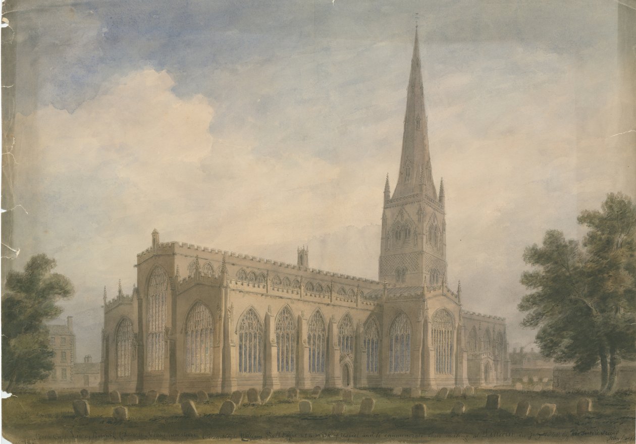 Nottinghamshire - Igreja de Newark, 1809 de John Buckler