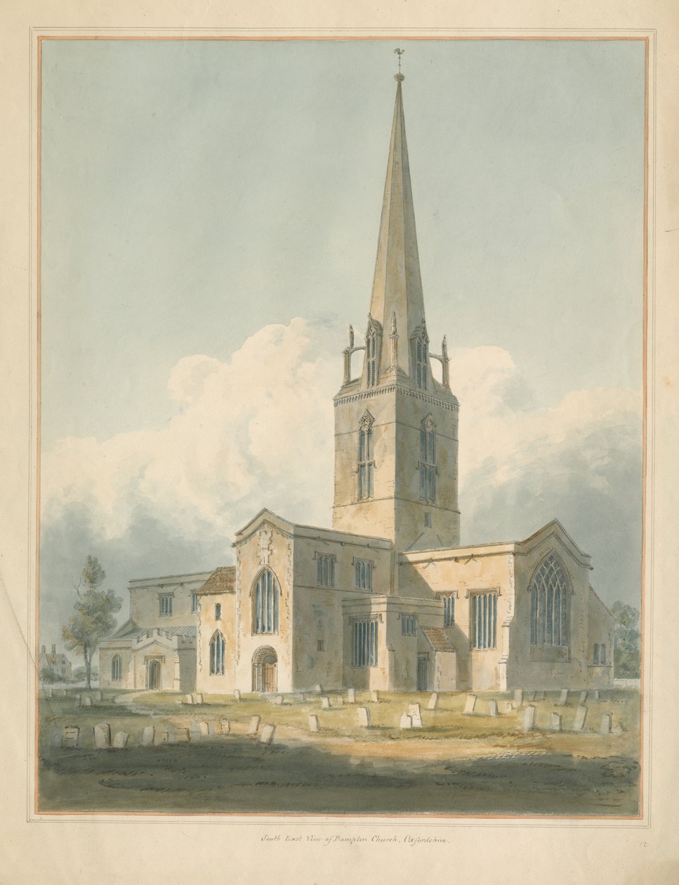 Oxfordshire - Igreja Bampton, 1802 de John Buckler