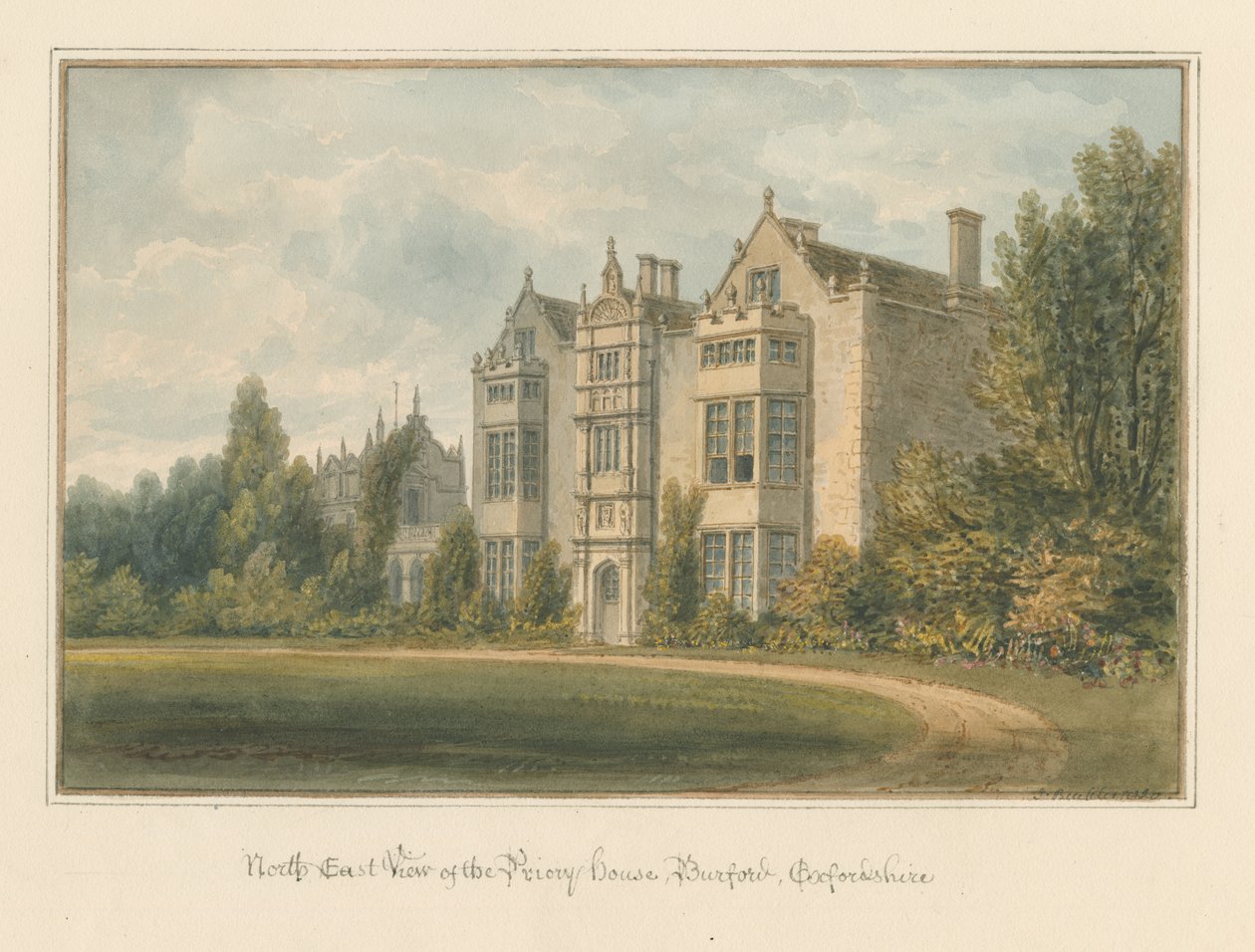 Oxfordshire - Burford - Casa do Priorado, 1820 de John Buckler
