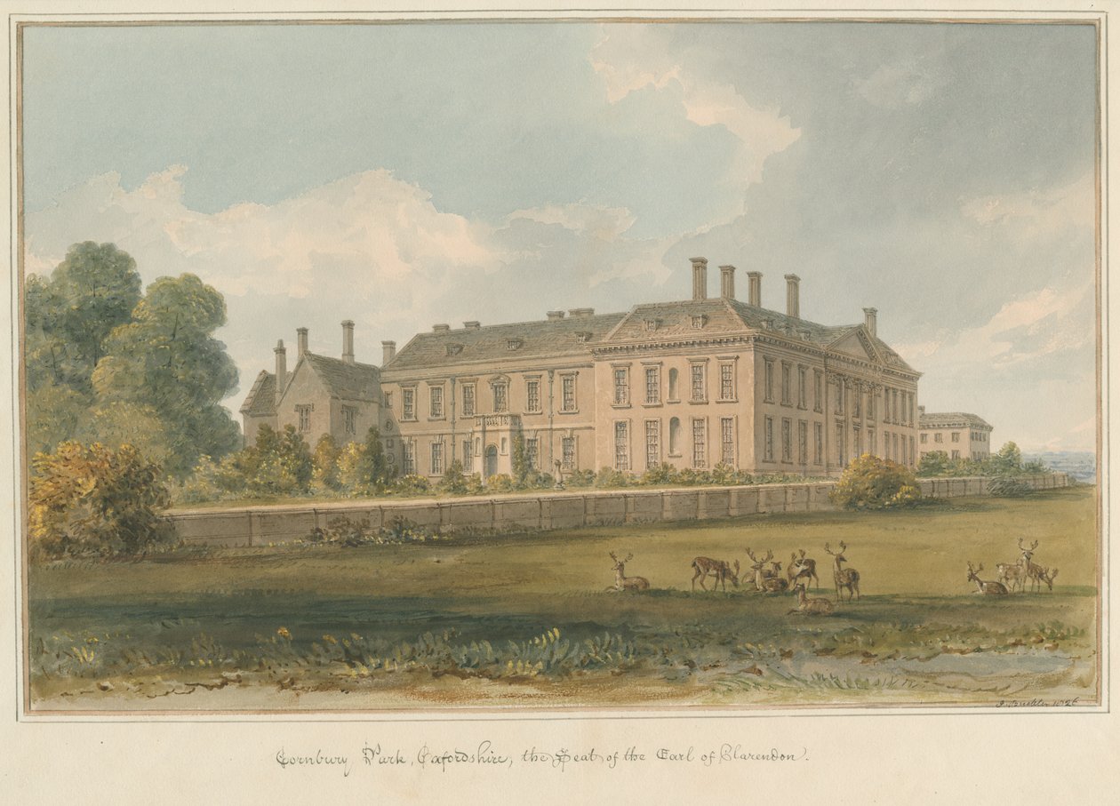 Oxfordshire - Cornbury Park, 1826 de John Buckler