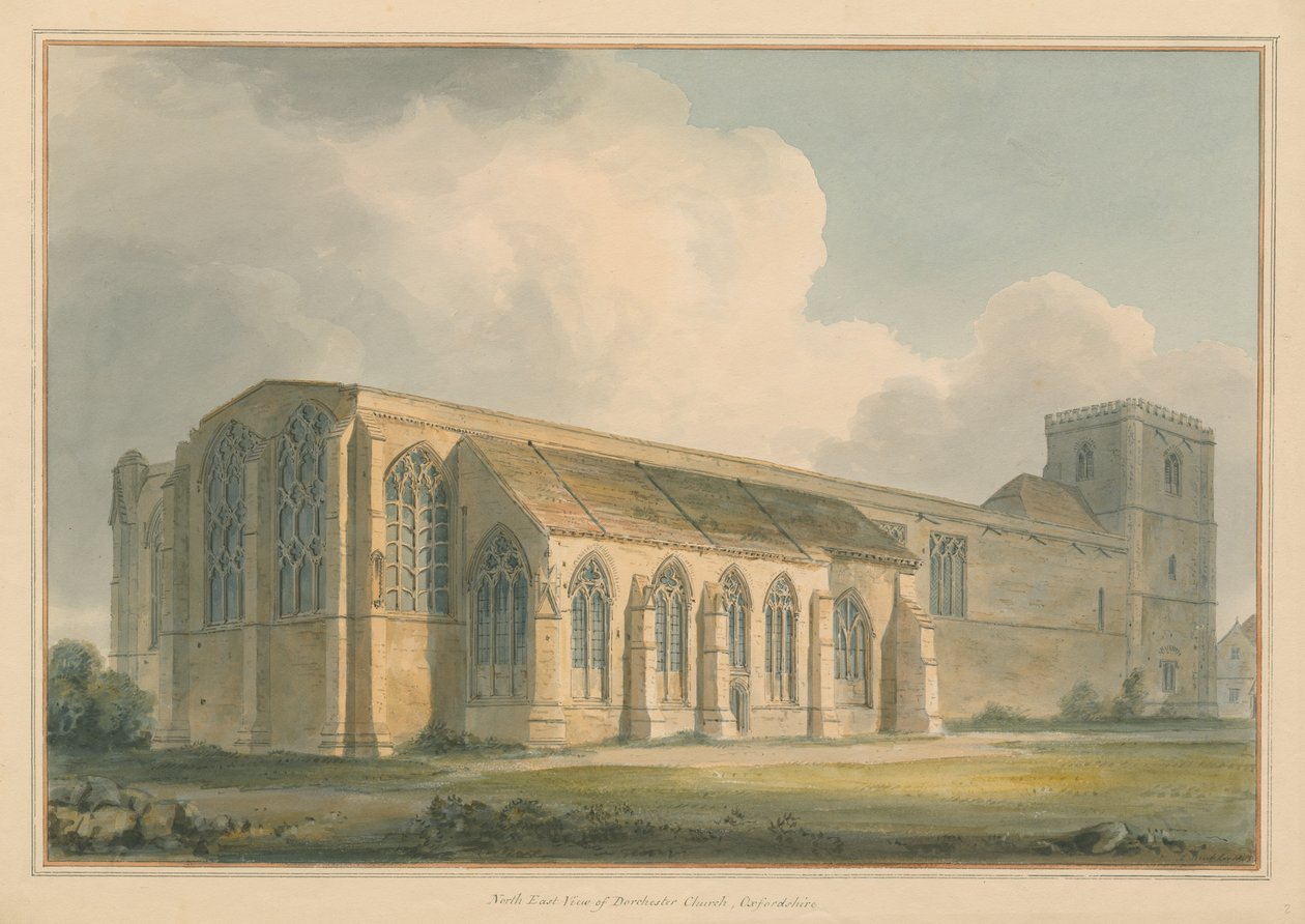 Oxfordshire - Igreja de Dorchester, 1803 de John Buckler