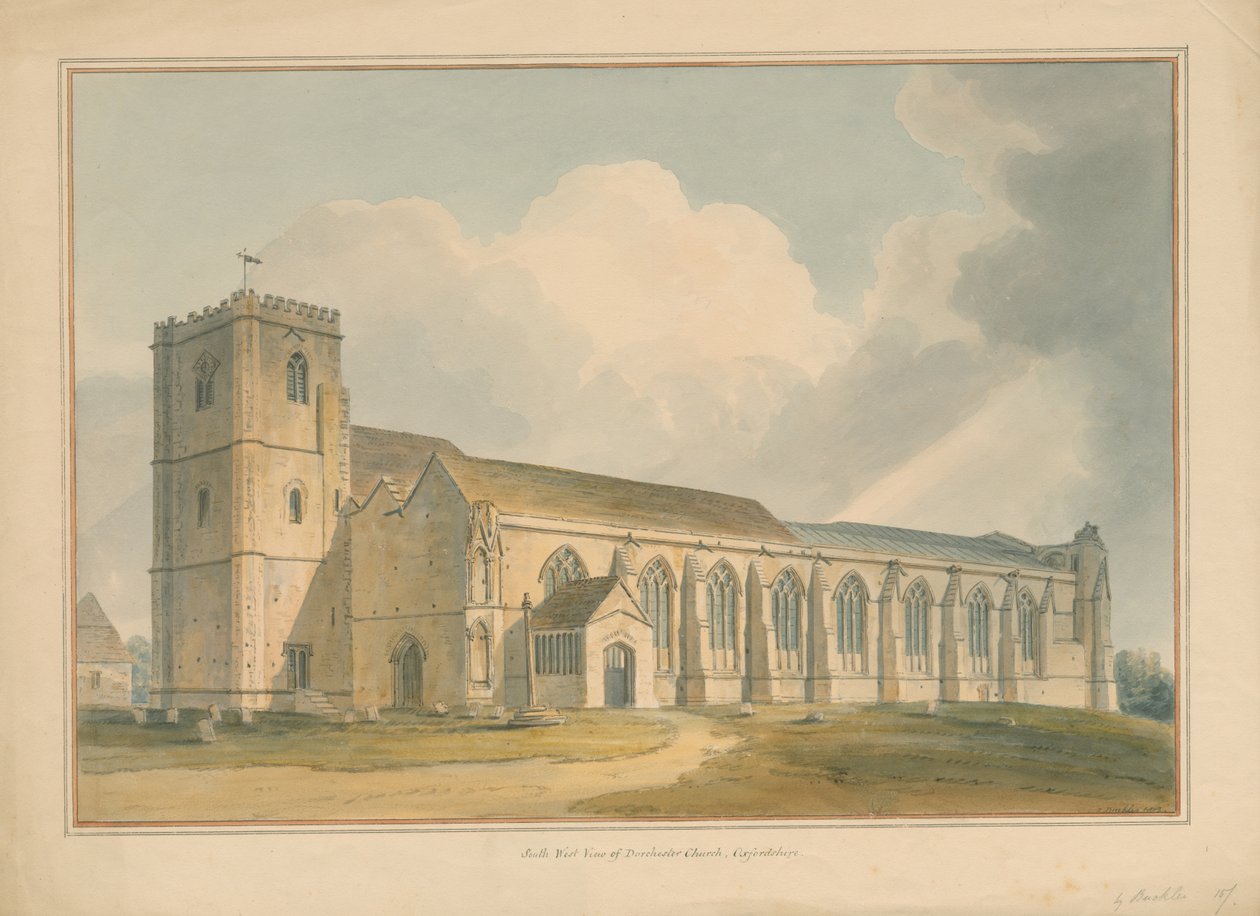 Oxfordshire - Igreja Dorchester, 1803 de John Buckler