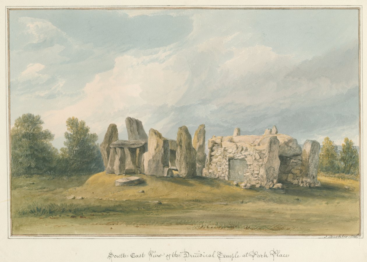 Oxfordshire - Henley upon Thames - Templo Druídico, 1826 de John Buckler