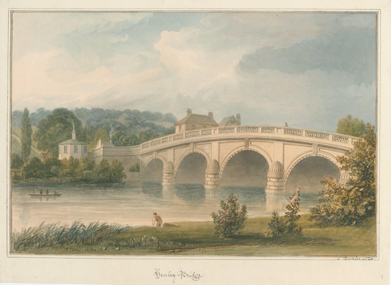 Oxfordshire - Ponte Henley upon Thames, 1826 de John Buckler