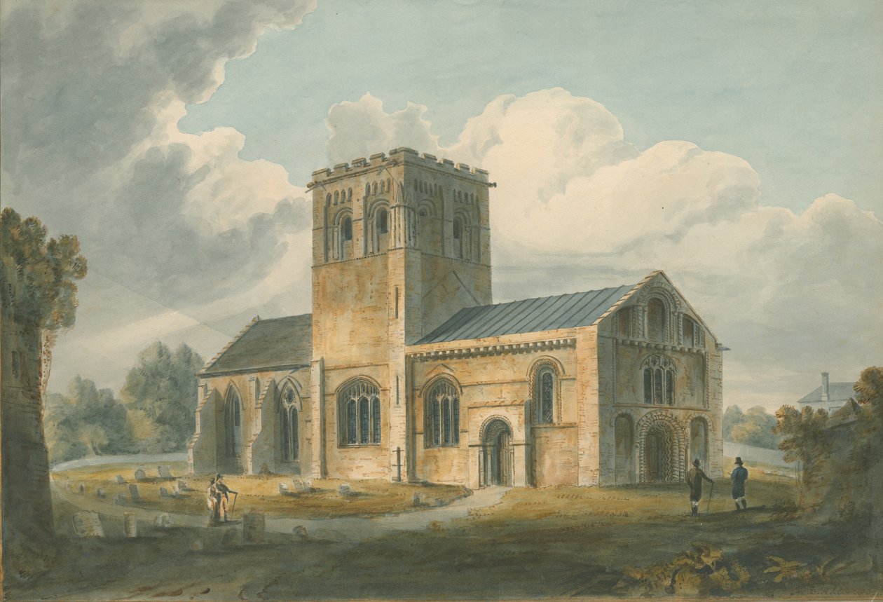 Igreja de Oxfordshire - Meofley, 1802 de John Buckler