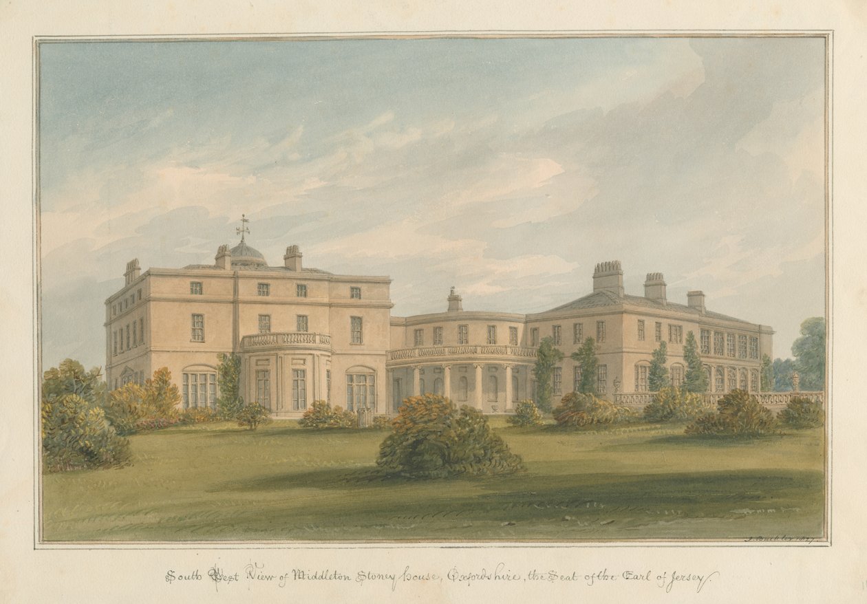 Oxfordshire - Middleton Stoney House, 1827 de John Buckler