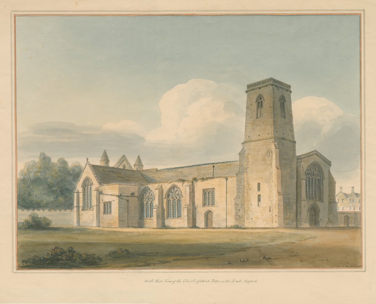 Oxfordshire - Oxford - Igreja de São Pedro na Igreja Oriental, 1803 de John Buckler