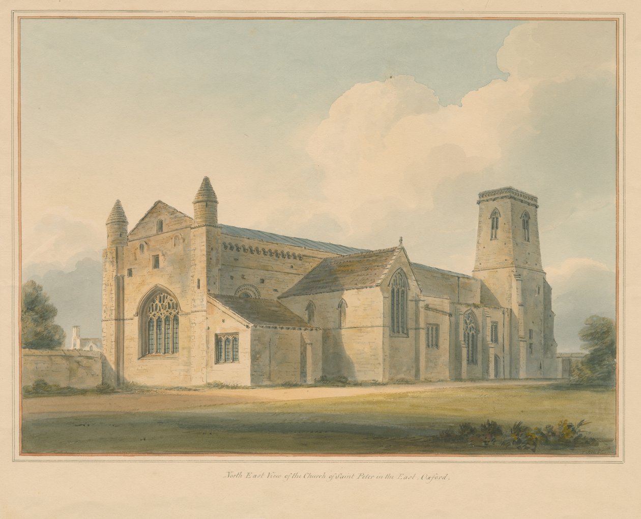 Oxfordshire - Oxford - Igreja de São Pedro na Igreja Oriental, 1803 de John Buckler