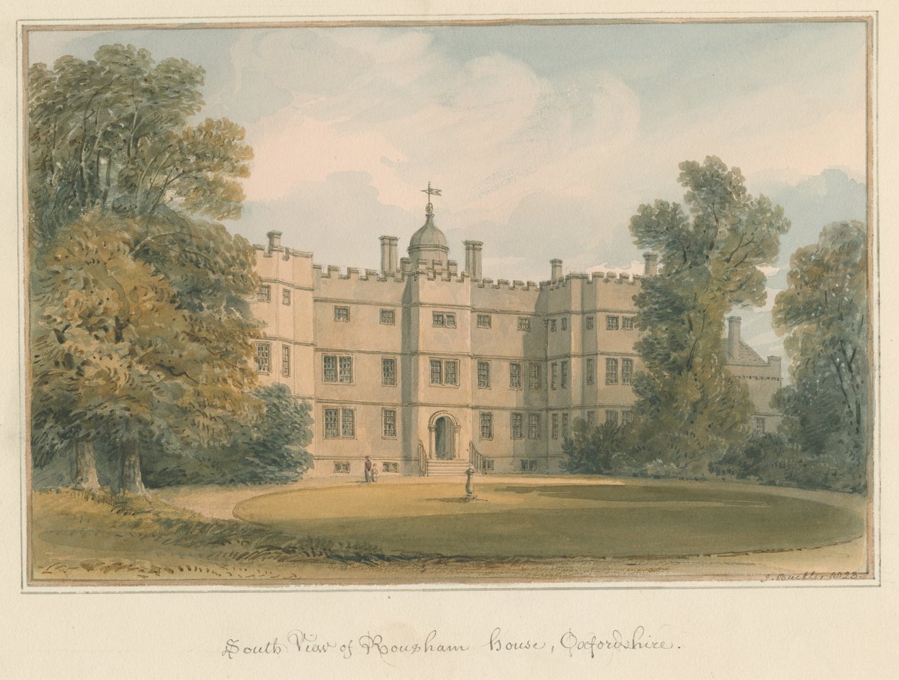 Oxfordshire - casa de Rousham, 1823 de John Buckler