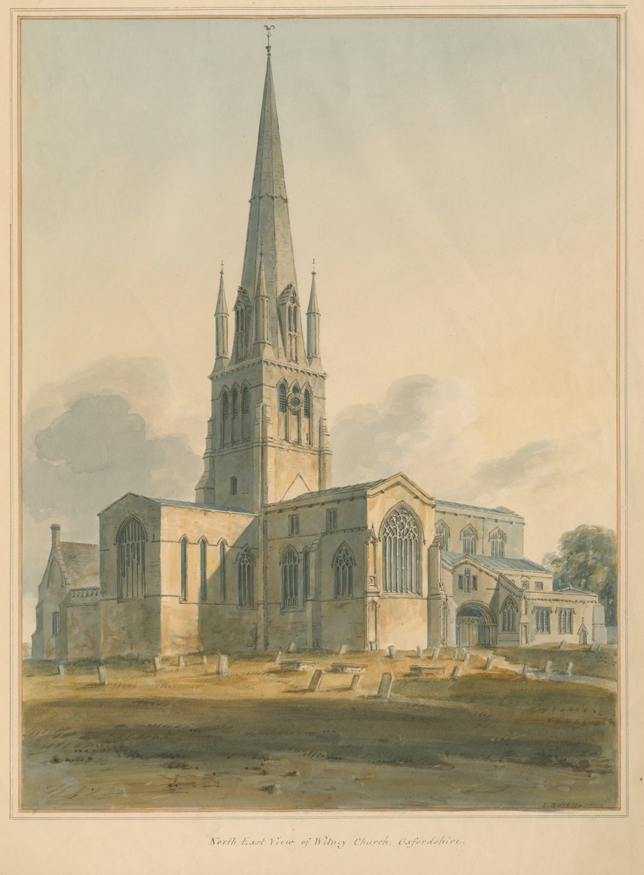 Oxfordshire - Igreja Witney, 1802 de John Buckler