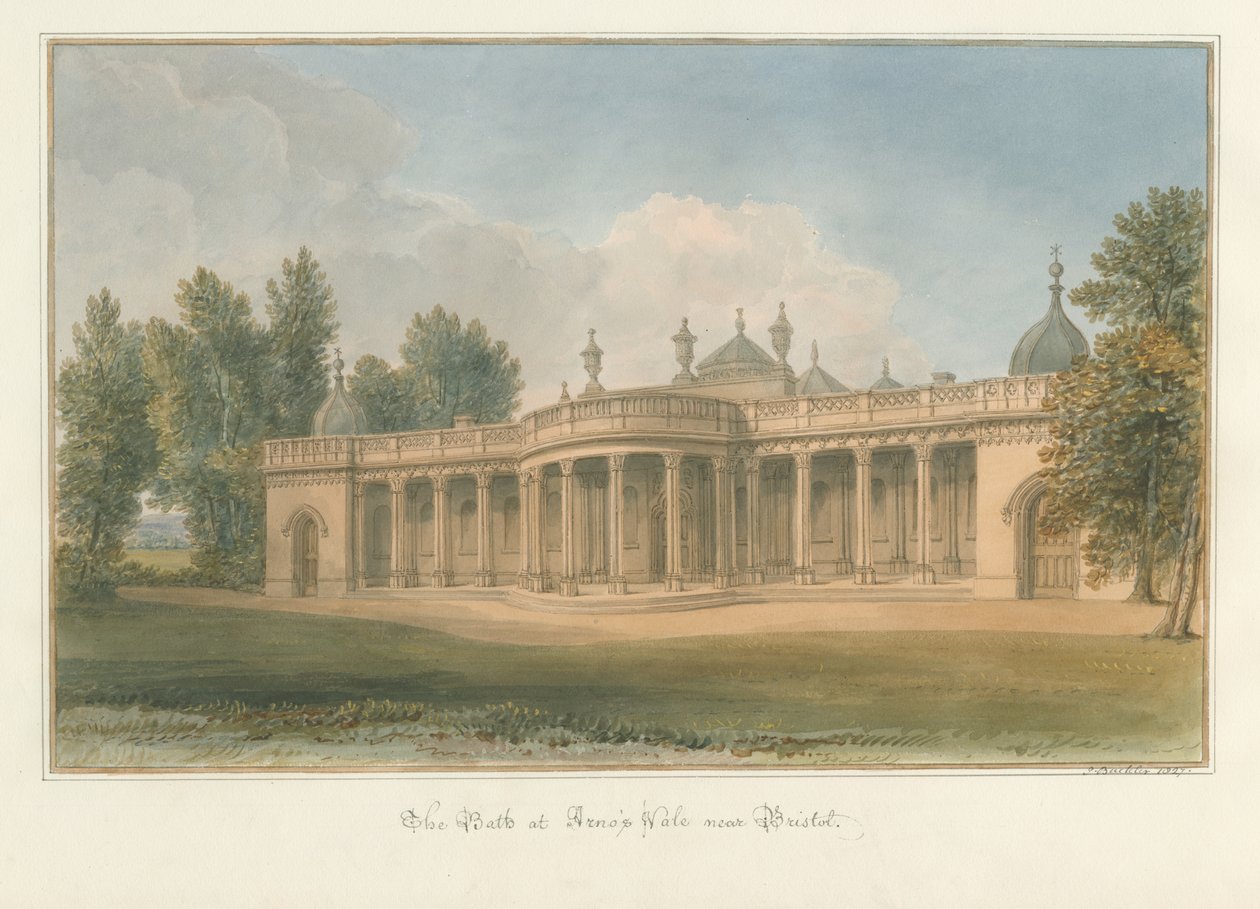 Somerset - Bristol - The Bath at Arno "s Vale, 1827 de John Buckler