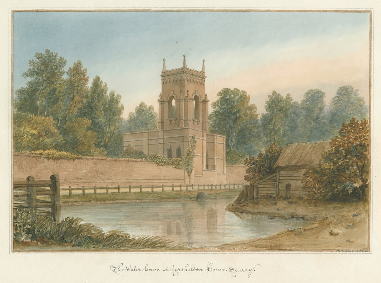 Surrey - Carshalton House - The Water House de John Buckler