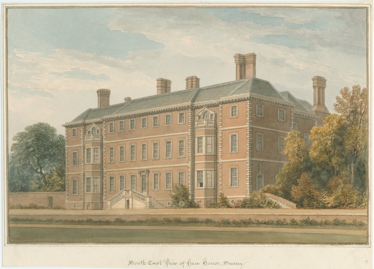 Surrey - casa do presunto, 1815 de John Buckler
