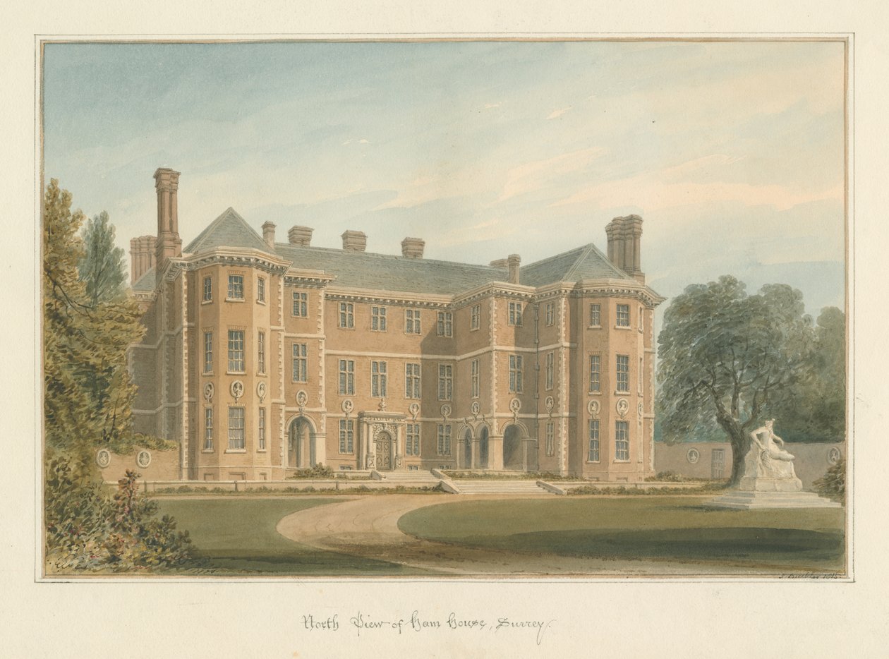 Surrey - casa do presunto, 1815 de John Buckler