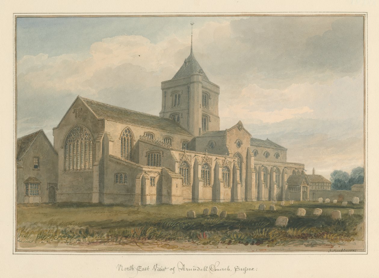 Sussex - Igreja de Arundel, 1804 de John Buckler