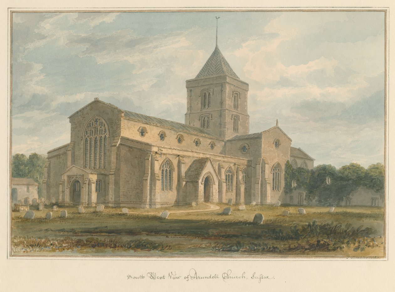 Sussex - Igreja Arundel, 1804 de John Buckler