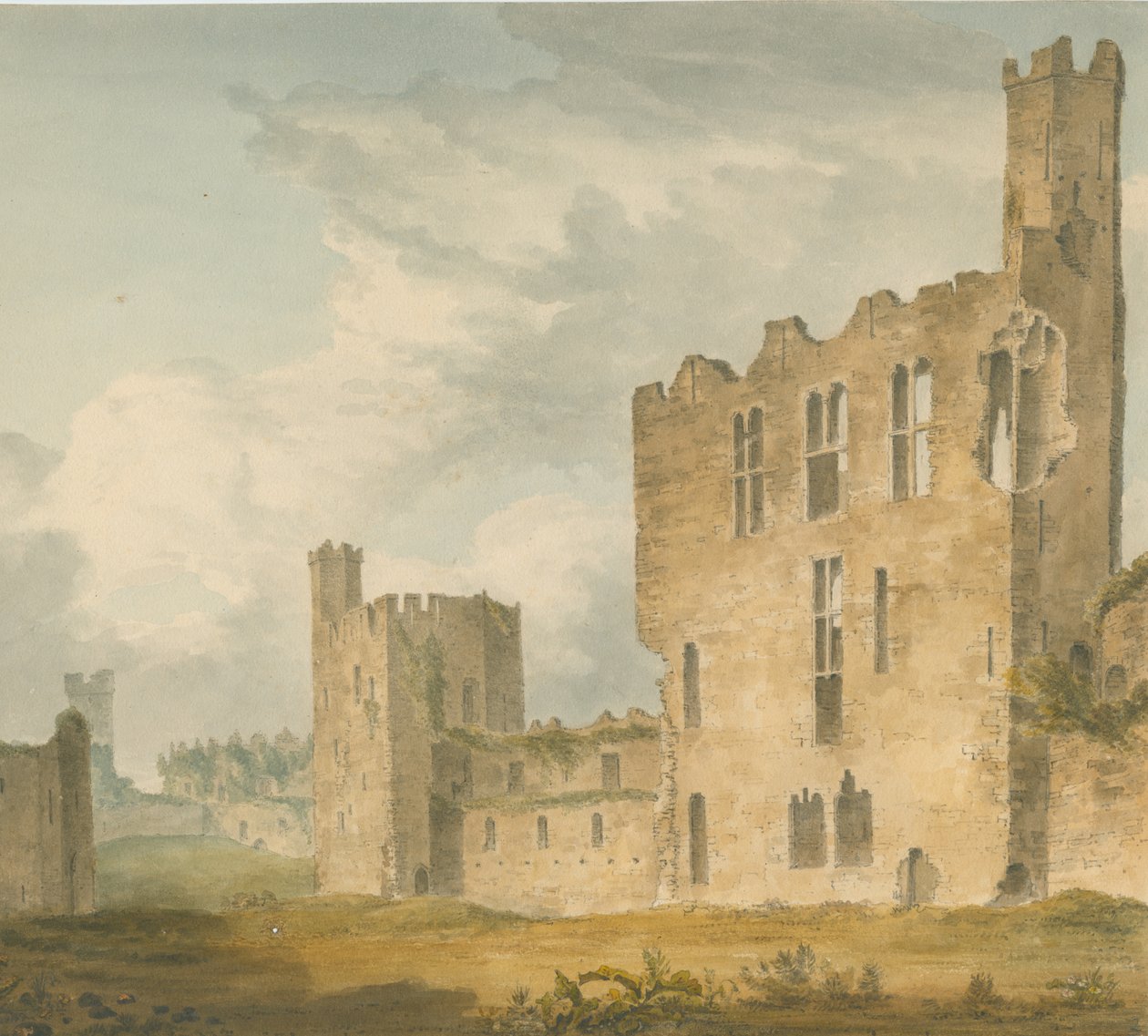 País de Gales - Carnarvonshire - Castelo de Conway, 1800 de John Buckler