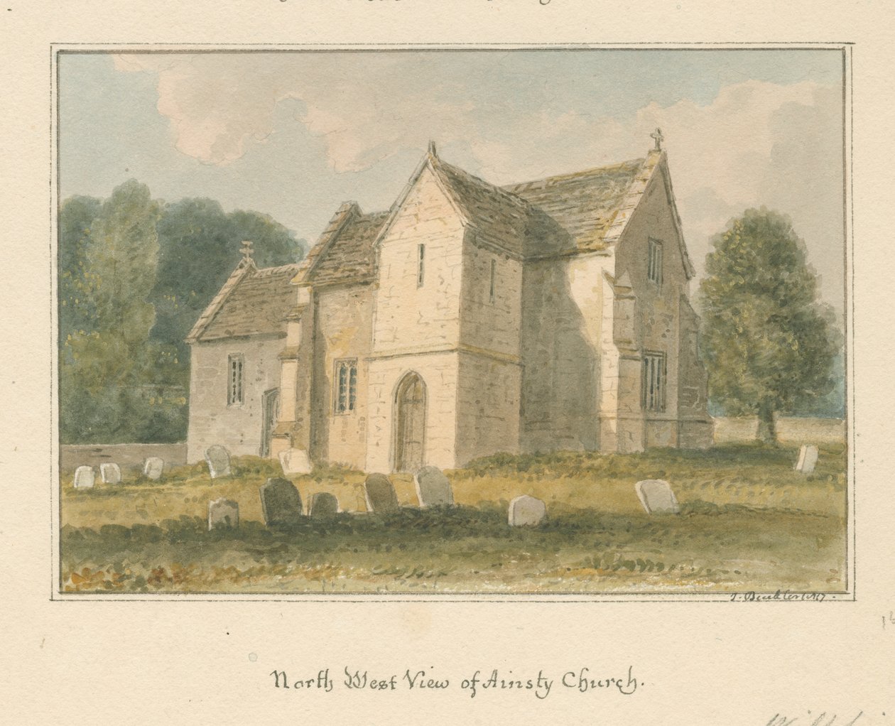 Wiltshire - Ansty - Igreja, 1817 de John Buckler