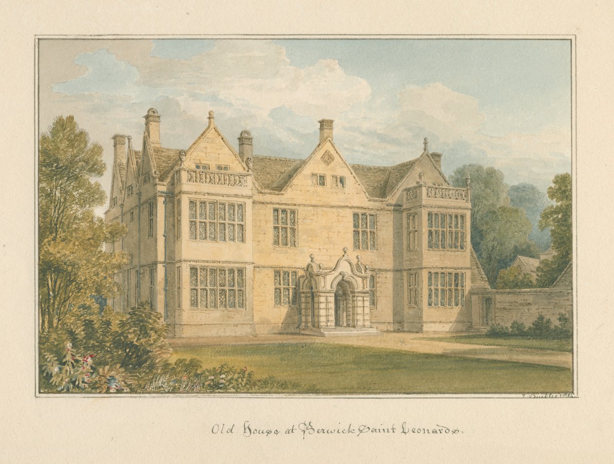 Wiltshire - Berwick Saint Leonardo - Casa Antiga, 1814 de John Buckler