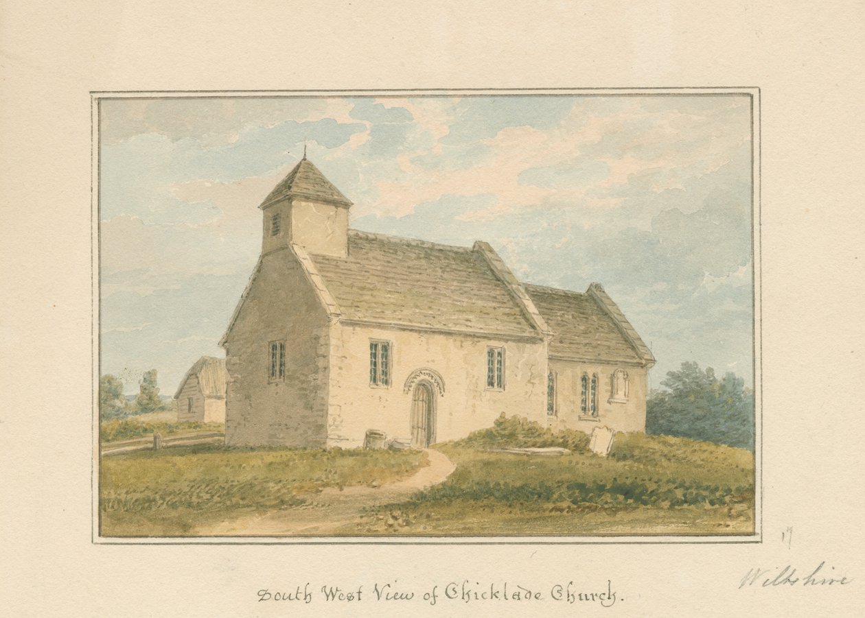 Wiltshire - Igreja de Chicklade, 1817 de John Buckler