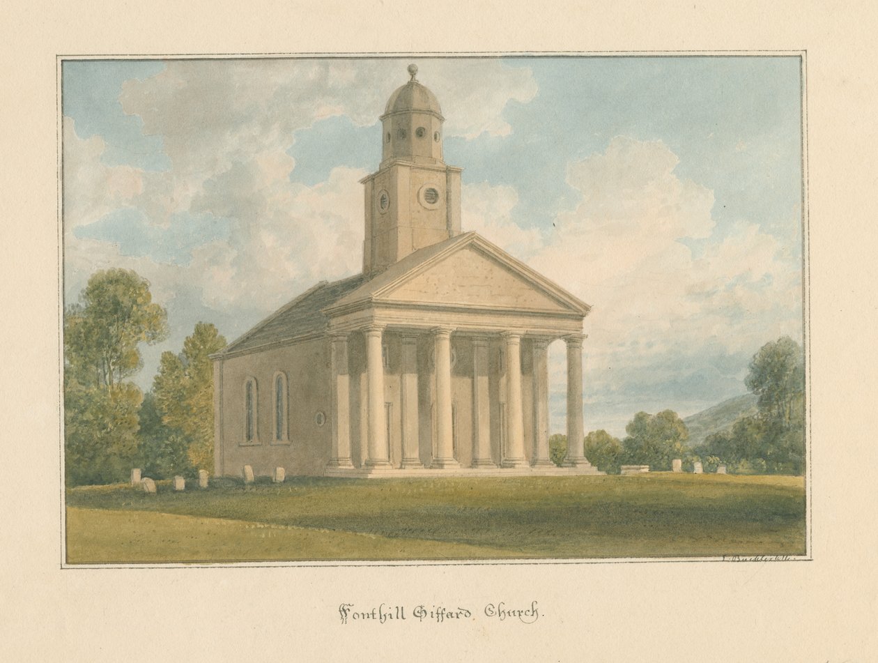Wiltshire - Igreja Fonthill Giffard, 1811 de John Buckler