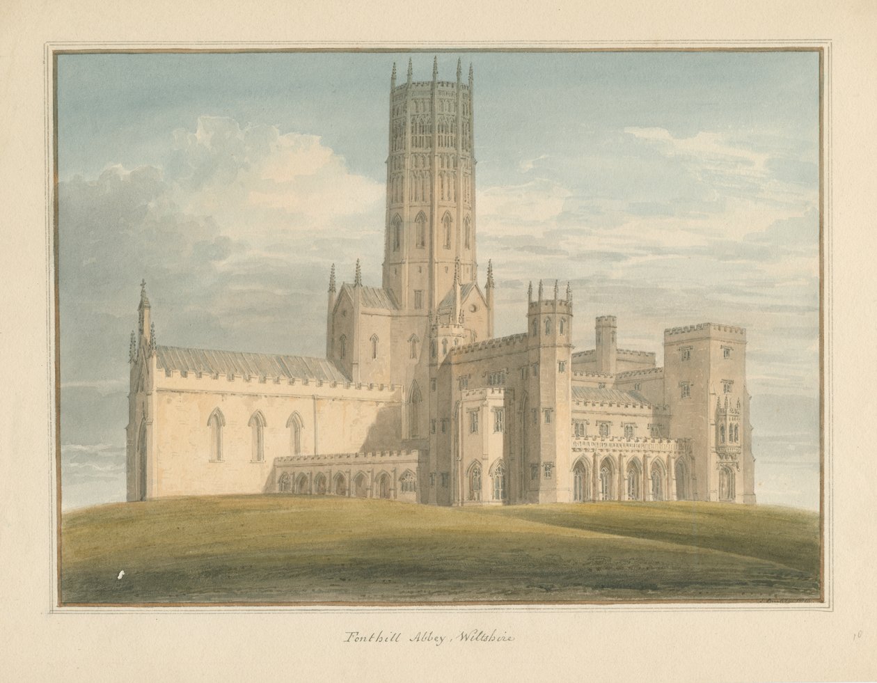 Abadia de Wiltshire - Fonthill Gifford, 1816 de John Buckler