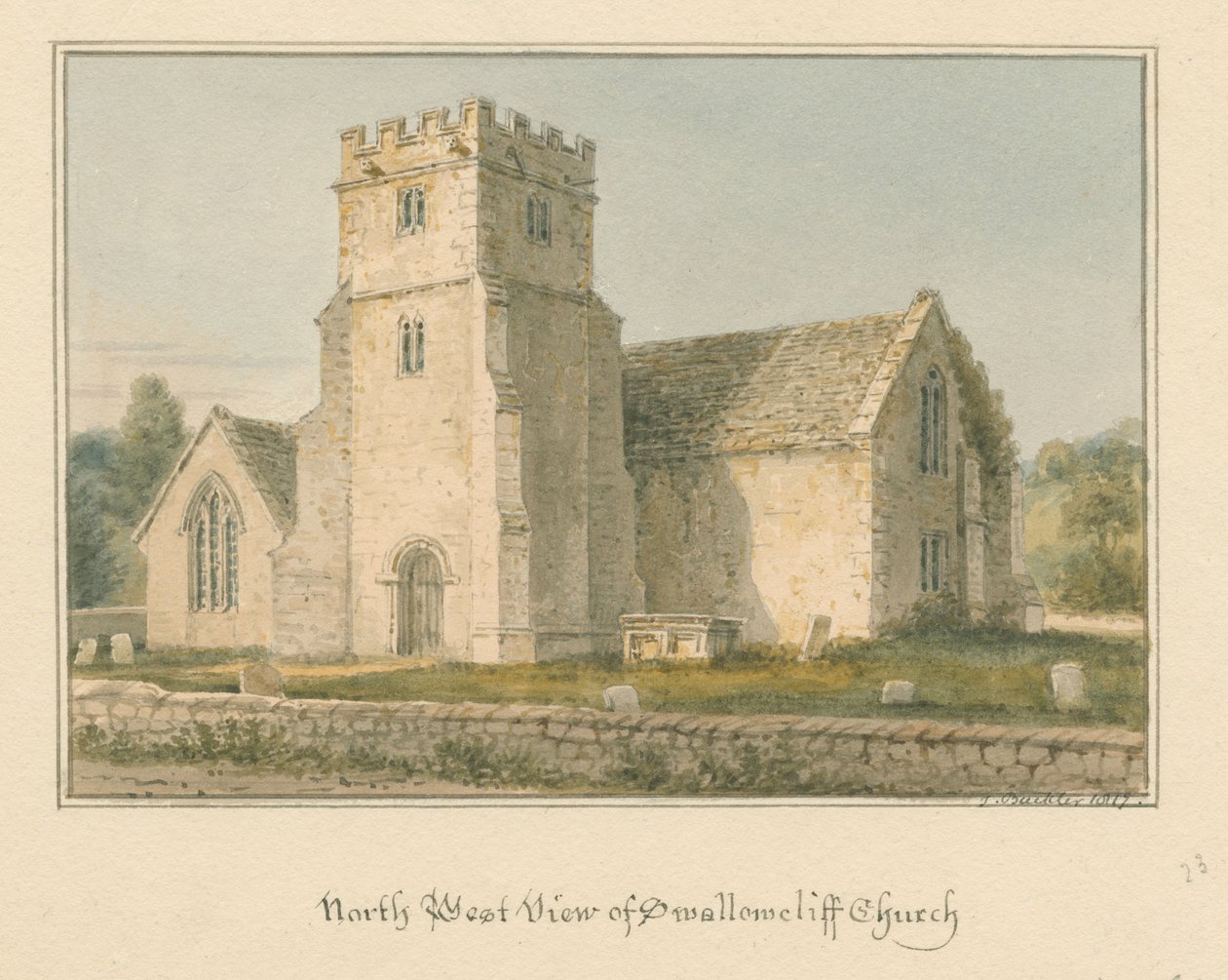 Wiltshire - Igreja de Swallowcliffe de John Buckler