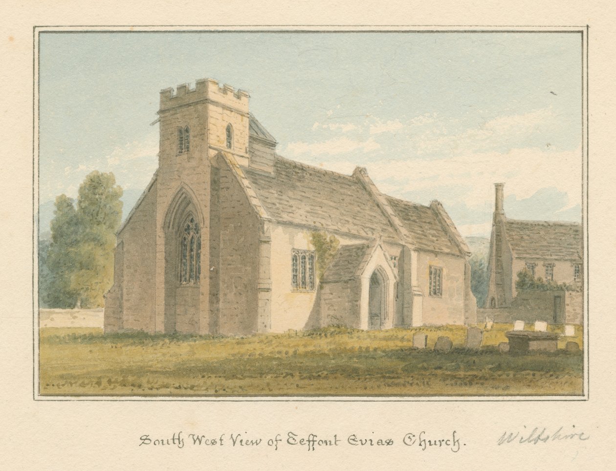 Wiltshire - Igreja Teffont Evias de John Buckler