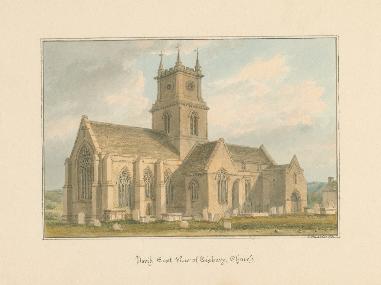 Wiltshire - Igreja de Tisbury, 1804 de John Buckler
