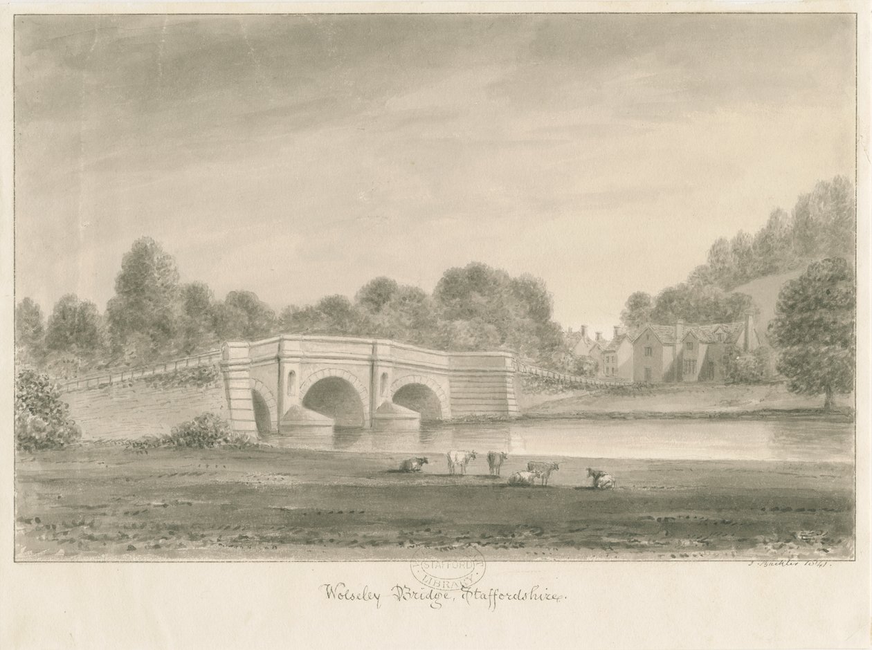 Ponte Wolseley: desenho sépia de John Buckler