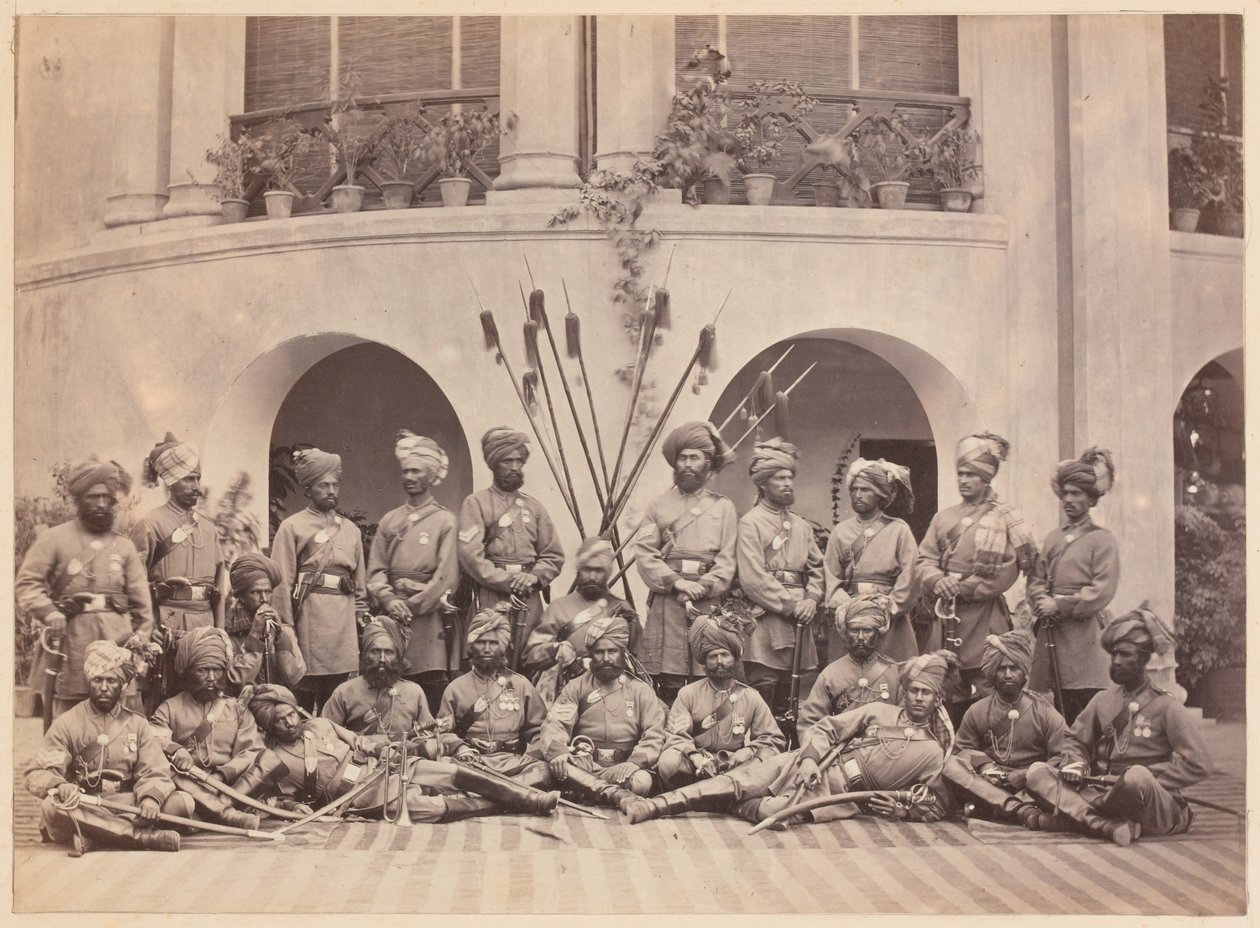 Suboficiais indianos da cavalaria dos Guias, 1879 de John Burke
