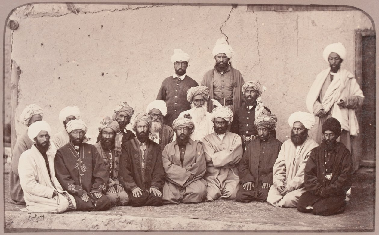 Sirdar Habeeboolah [sic] Gilzai e outros Khans, 1879 de John Burke
