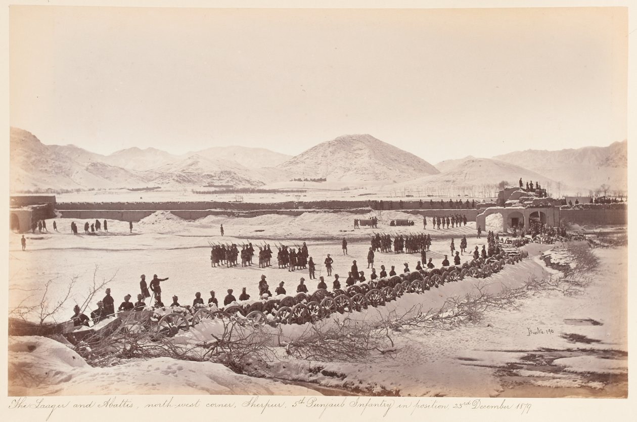 The Laager and Abattis, Sherpur Cantonment, dezembro de 1879 de John Burke