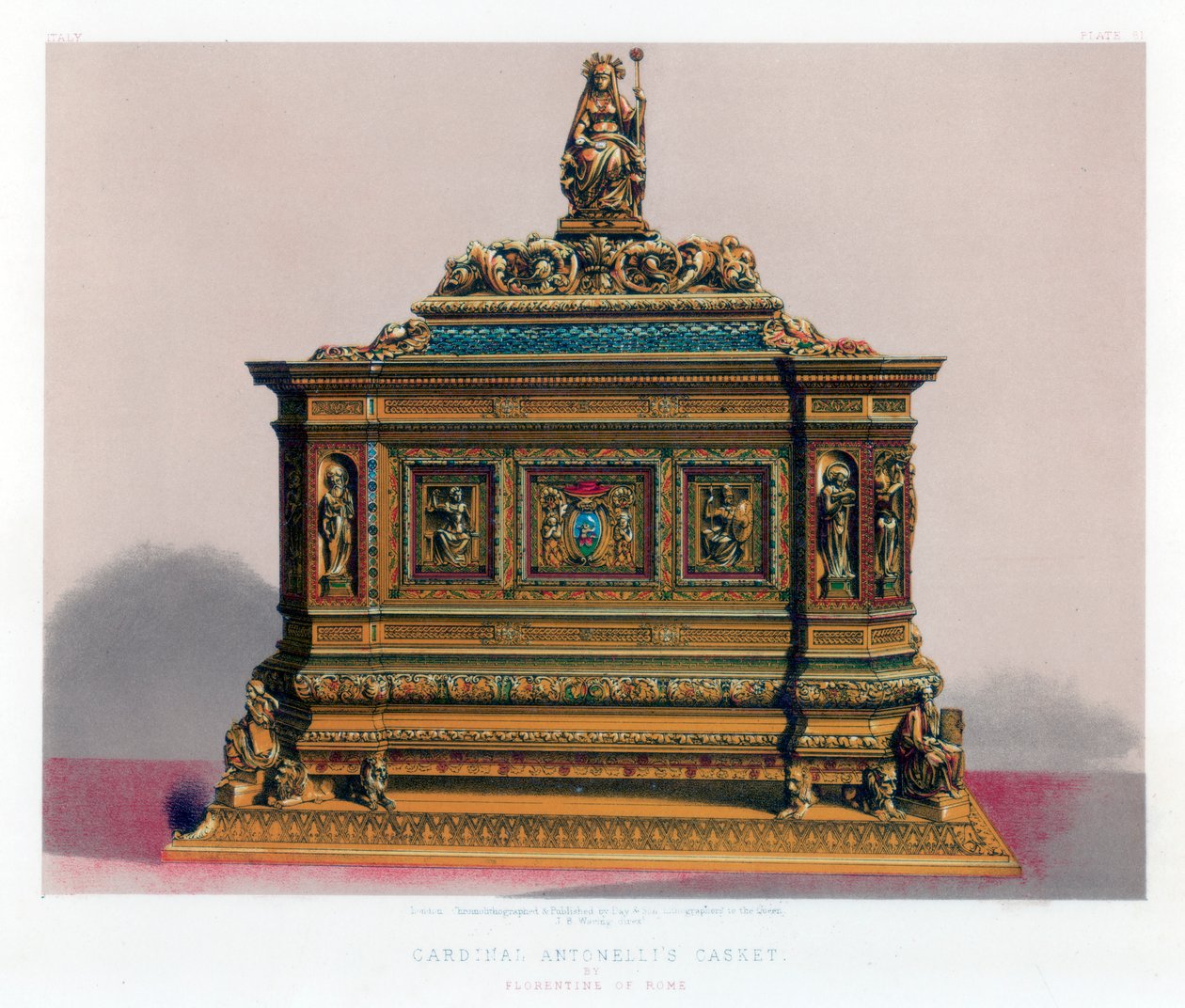 Cardeal Antonellis Casket, século XIX. de John Burley Waring
