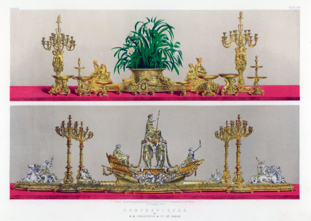 Peças centrais, século XIX. de John Burley Waring