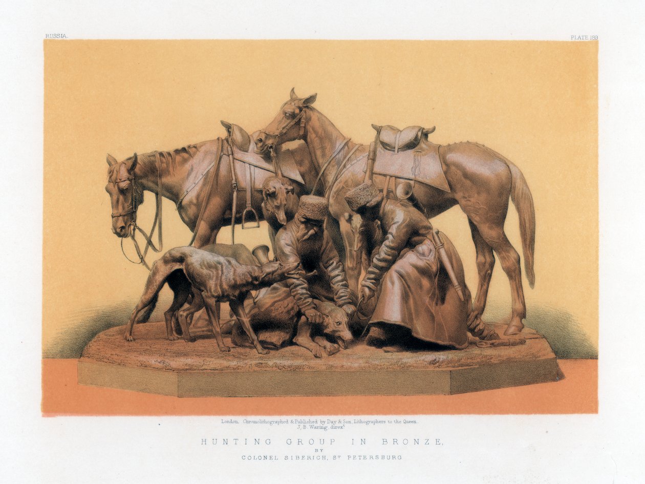 Grupo de Caça em Bronze, século XIX. de John Burley Waring