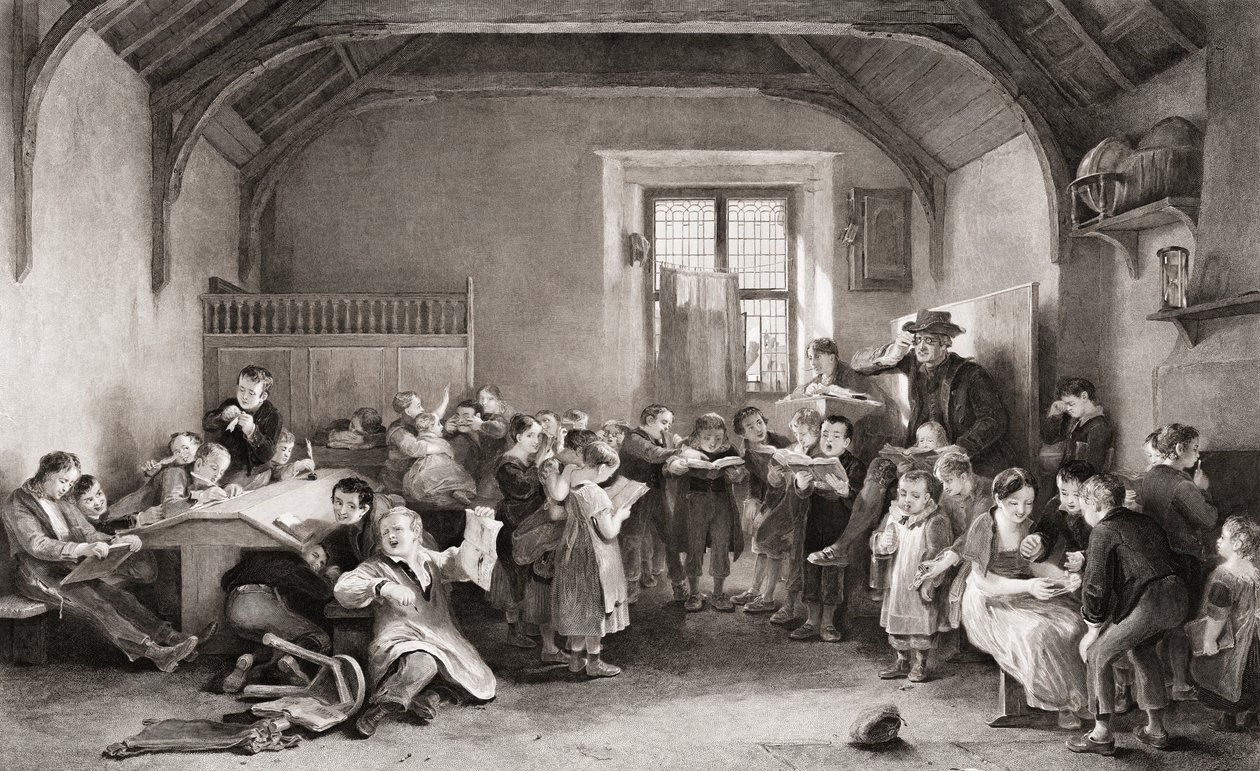 A Escola. Século XIX. de John Burnet