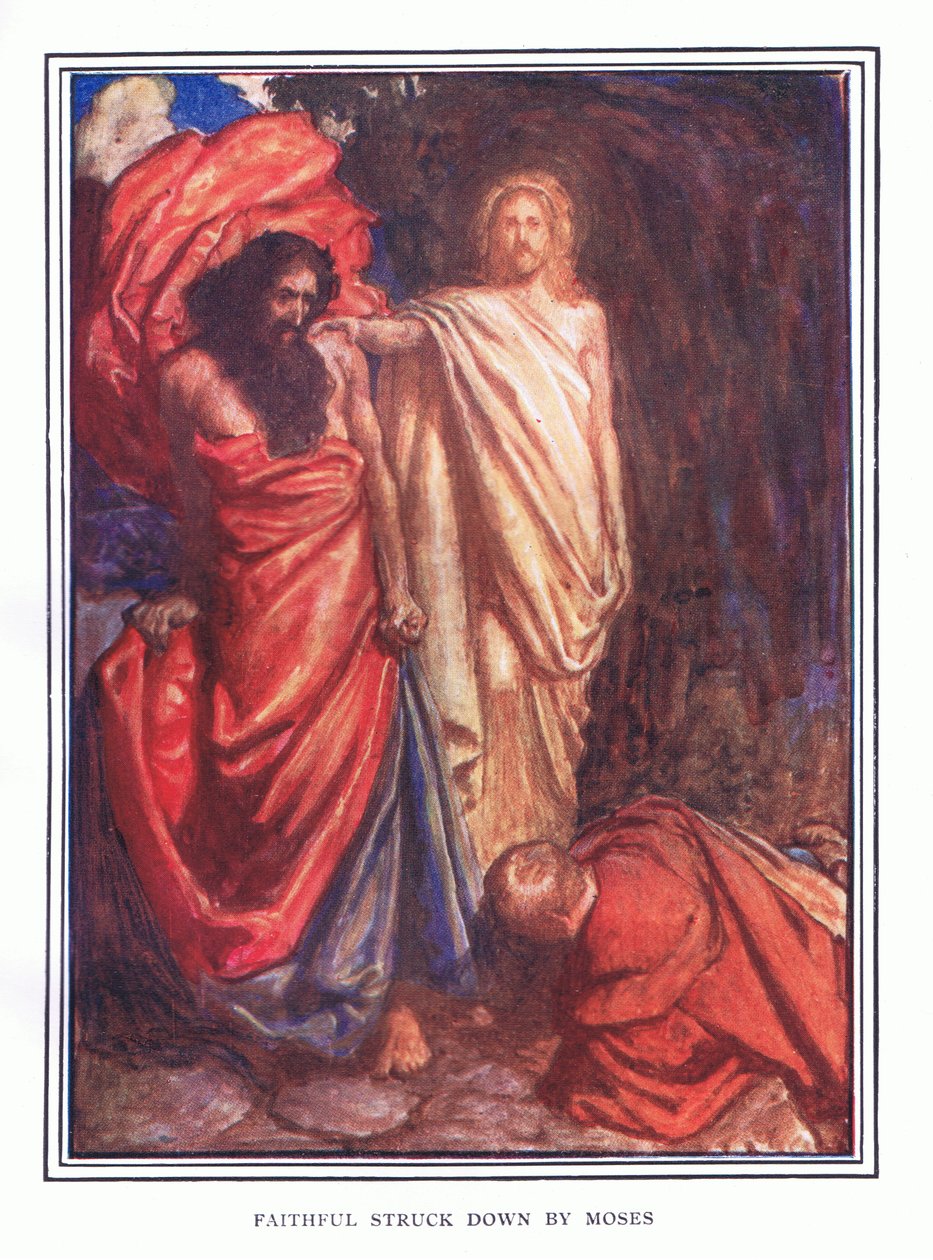 Fiel derrubado por Moisés de John Byam Liston Shaw