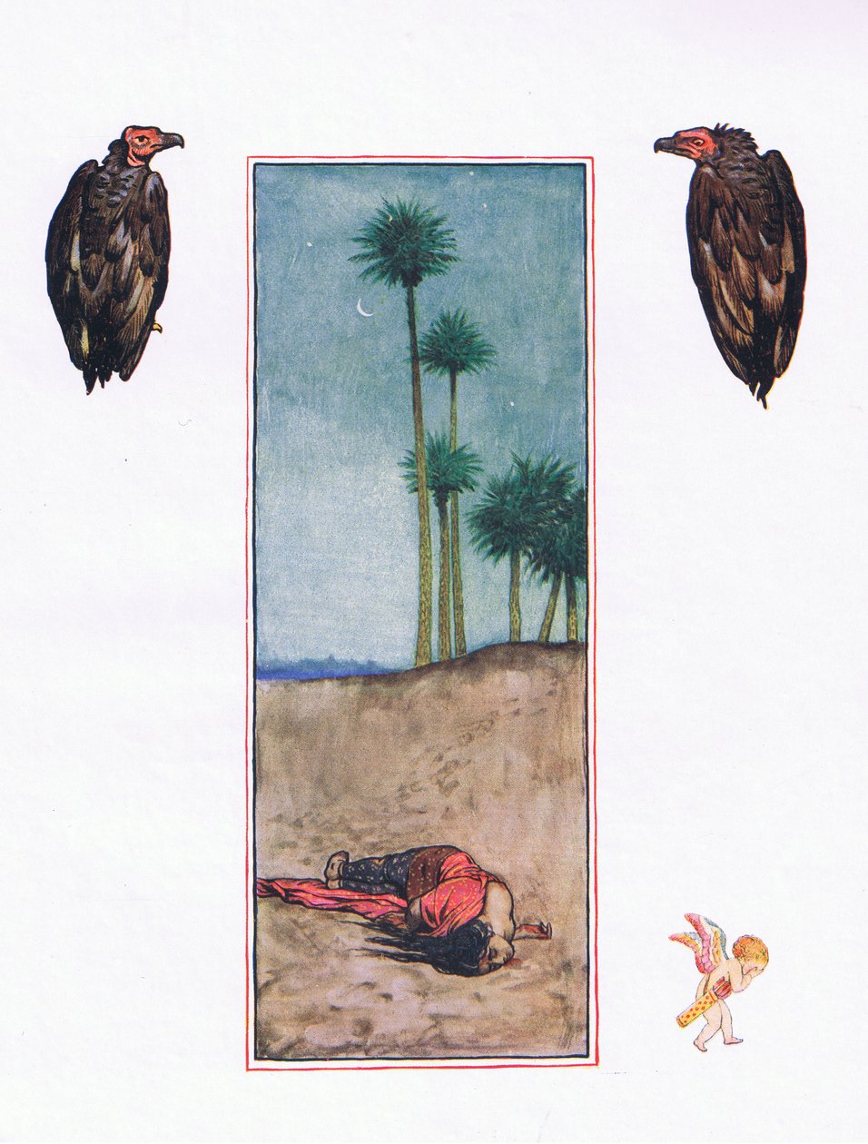 Feroza, ilustração do The Garden of Kama (e outras letras da Índia), 1920 de John Byam Liston Shaw