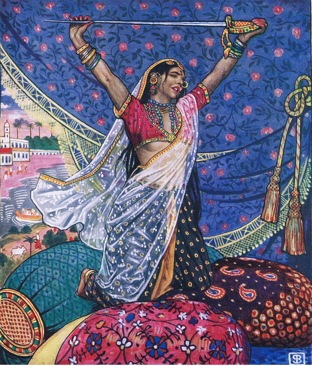 Menos que a poeira, ilustração de The Garden of Kama (e outras letras da Índia), 1920 de John Byam Liston Shaw