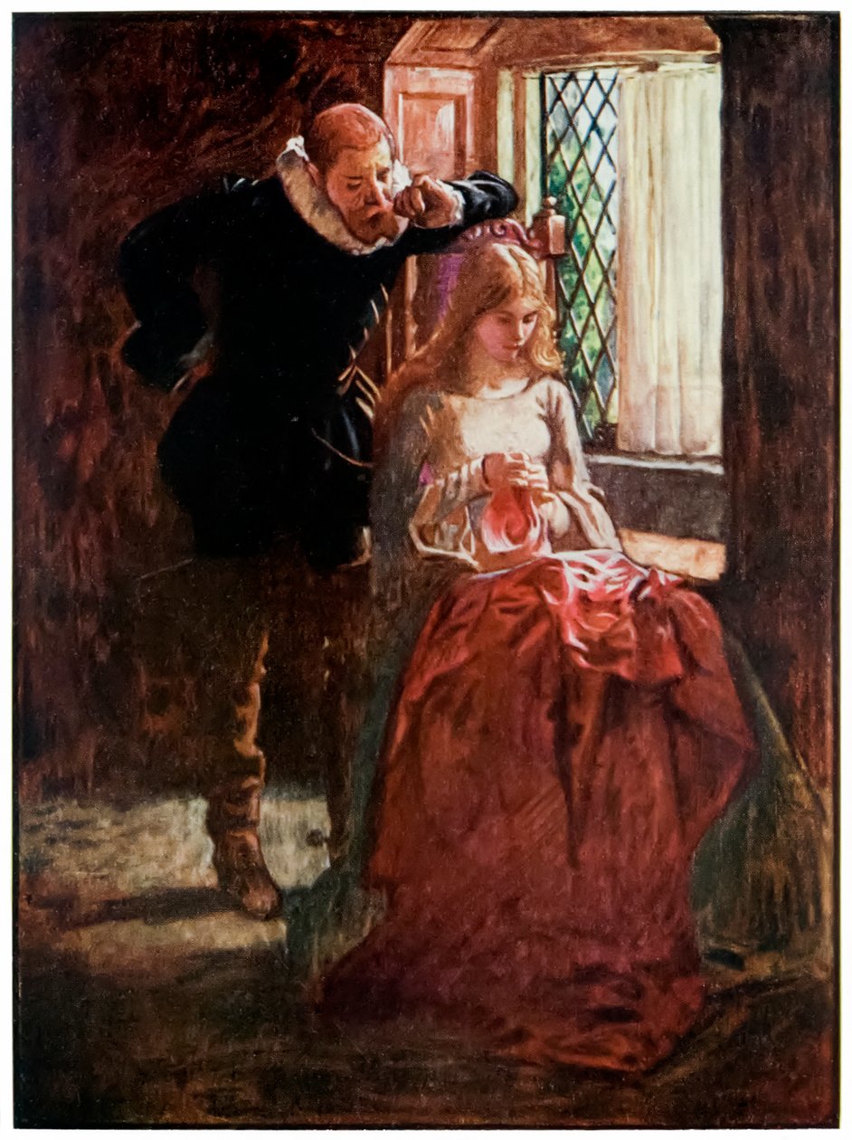 Sr. Brisk e Misericórdia dos Peregrinos Progresso deste Mundo, para o que está por vir John Bunyan (1628-1688) Ilustração de Byam Shaw (1872-1919), o Sr. Brisk corteja a Misericórdia até que ele a descubra de John Byam Liston Shaw