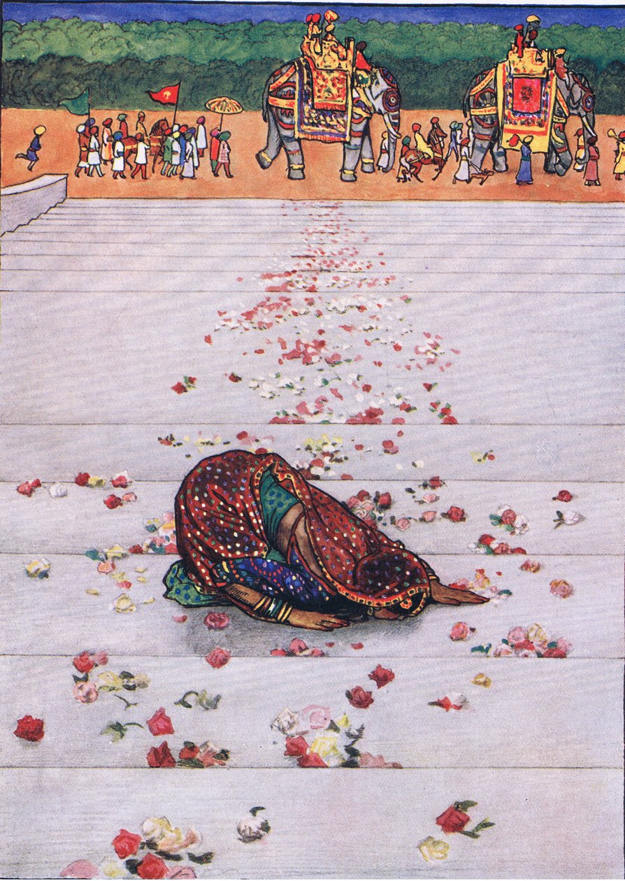 Canção do escravo dedicado, ilustração de "The Garden of Kama de John Byam Liston Shaw