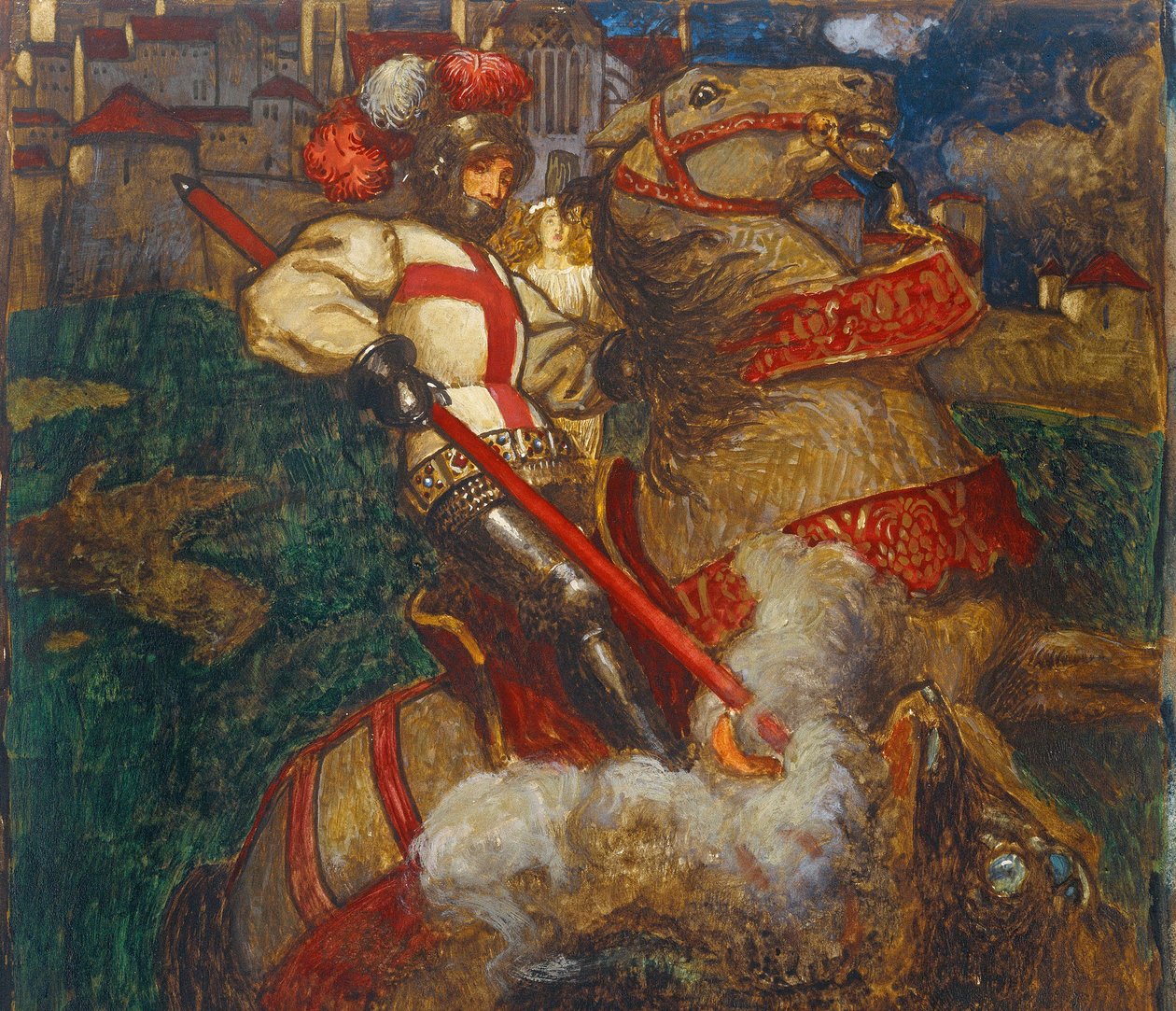 São Jorge matando o dragão, 1908 de John Byam Liston Shaw