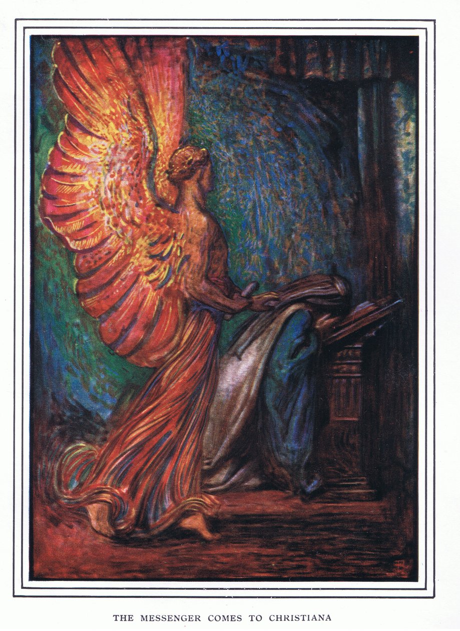 O mensageiro chega a Christiana de John Byam Liston Shaw