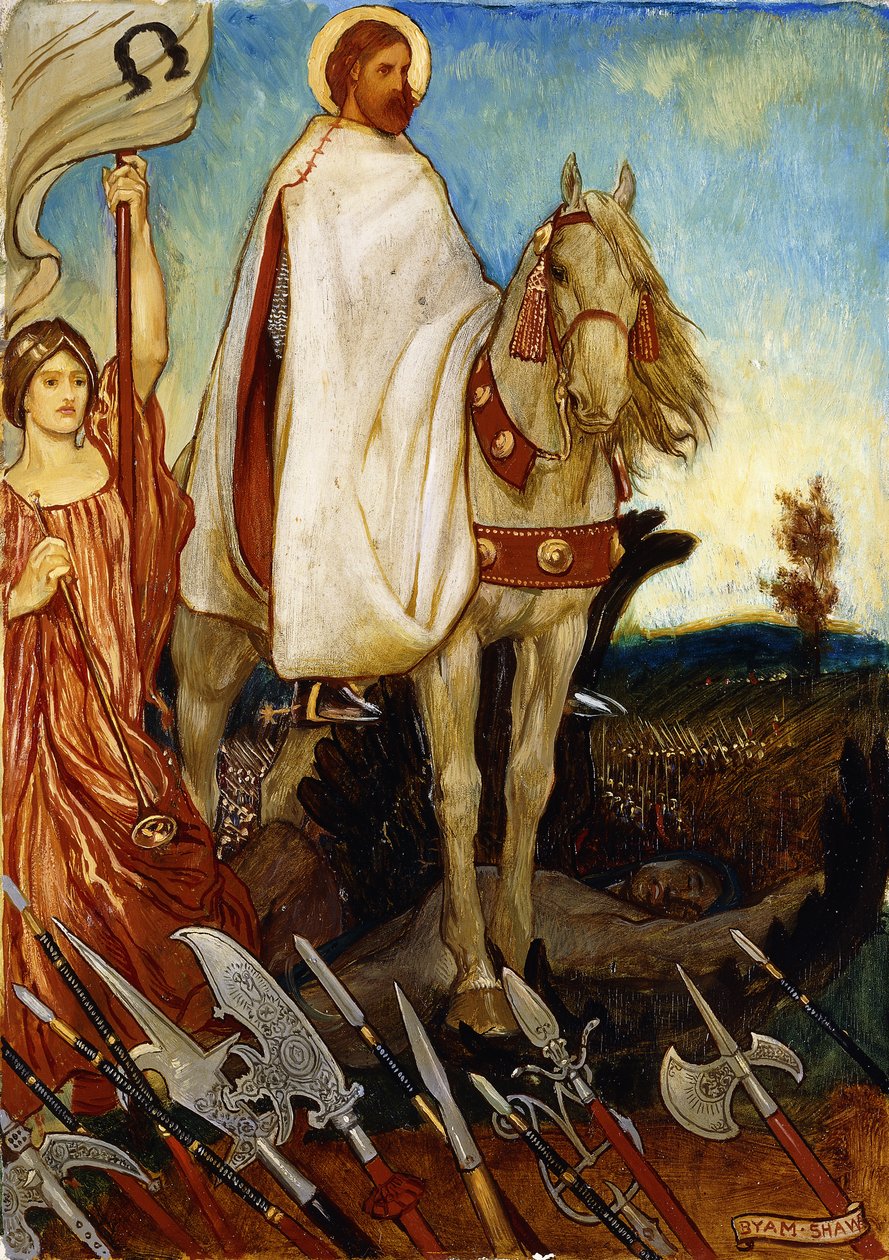 Há um grande Field Marshall, meu amigo, que organiza nossos batalhões; Confiamos na Provdence, permanecemos e trabalhamos em nossas estações ", de John Byam Liston Shaw